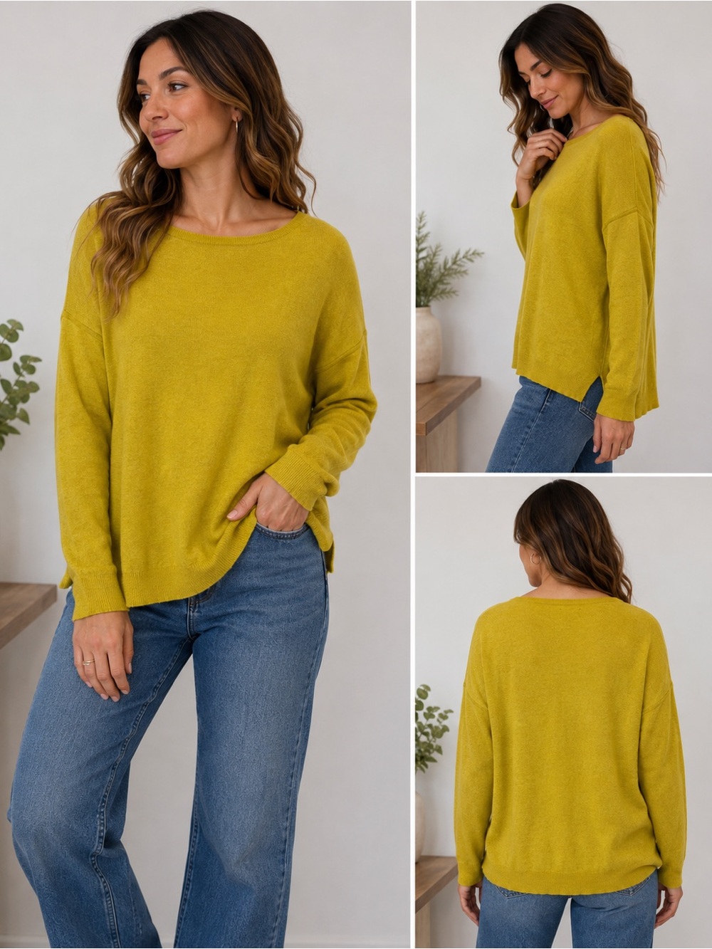 Banana Republic Olive-Mustard Crewneck Sweater